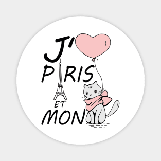 J'aime Paris et mon Chat Magnet